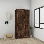 vidaXL Armario madera contrachapada roble ahumado 82,5x51,5x180 cm vidaXL Armario madera contrachapada roble ahumado 82,5x51,5x180 cm