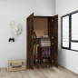 vidaXL Armario madera contrachapada roble ahumado 82,5x51,5x180 cm vidaXL Armario madera contrachapada roble ahumado 82,5x51,5x180 cm