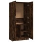 vidaXL Armario madera contrachapada roble ahumado 82,5x51,5x180 cm vidaXL Armario madera contrachapada roble ahumado 82,5x51,5x180 cm