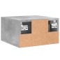 vidaXL Mesita de noche de pared color gris hormigón 35x35x20 cm vidaXL Mesita de noche de pared color gris hormigón 35x35x20 cm