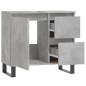vidaXL Armario de baño madera contrachapada gris hormigón 65x33x60 cm vidaXL Armario de baño madera contrachapada gris hormigón 65x33x60 cm