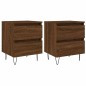 vidaXL Mesitas noche 2 uds madera ingeniería marrón roble 40x35x50 cm vidaXL Mesitas noche 2 uds madera ingeniería marrón roble 40x35x50 cm
