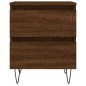 vidaXL Mesitas noche 2 uds madera ingeniería marrón roble 40x35x50 cm vidaXL Mesitas noche 2 uds madera ingeniería marrón roble 40x35x50 cm
