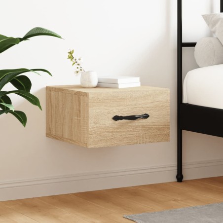 vidaXL Mesita de noche de pared color roble Sonoma 35x35x20 cm