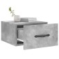 vidaXL Mesita de noche de pared color gris hormigón 35x35x20 cm vidaXL Mesita de noche de pared color gris hormigón 35x35x20 cm