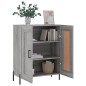 vidaXL Aparador de madera de ingeniería gris Sonoma 69,5x34x90 cm