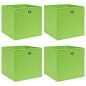 vidaXL Cajas de almacenaje 4 uds tela verde 32x32x32 cm vidaXL Cajas de almacenaje 4 uds tela verde 32x32x32 cm