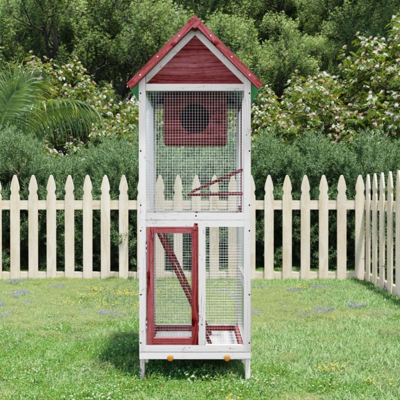 vidaXL Casita para pájaros madera maciza pino color moca 60x58,5x160cm vidaXL Casita para pájaros madera maciza pino color moca 60x58,5x160cm
