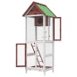 vidaXL Casita para pájaros madera maciza pino color moca 60x58,5x160cm vidaXL Casita para pájaros madera maciza pino color moca 60x58,5x160cm