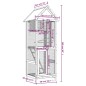 vidaXL Casita para pájaros madera maciza pino color moca 60x58,5x160cm vidaXL Casita para pájaros madera maciza pino color moca 60x58,5x160cm