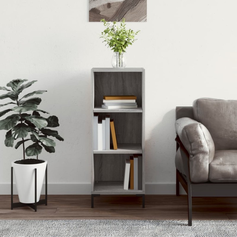 vidaXL Aparador de madera de ingeniería gris Sonoma 34,5x32,5x90 cm vidaXL Aparador de madera de ingeniería gris Sonoma 34,5x32,5x90 cm