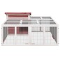vidaXL Conejera de madera maciza de pino moca 144x123x67,5 cm vidaXL Conejera de madera maciza de pino moca 144x123x67,5 cm