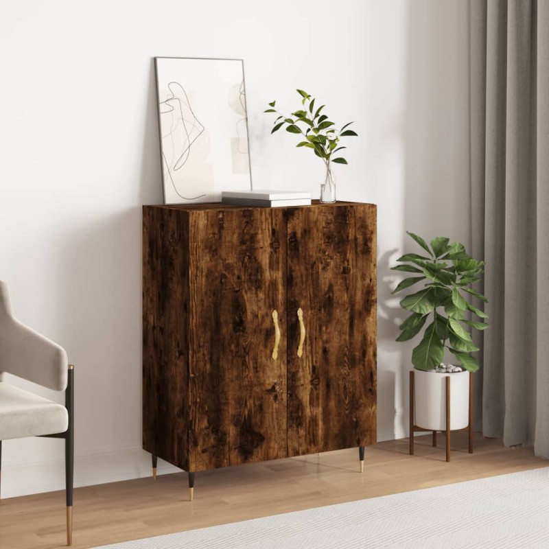 vidaXL Aparador de madera de ingeniería roble ahumado 69,5x34x90 cm vidaXL Aparador de madera de ingeniería roble ahumado 69,5x34x90 cm
