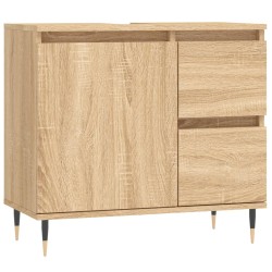vidaXL Armario de baño madera contrachapada roble Sonoma 65x33x60 cm