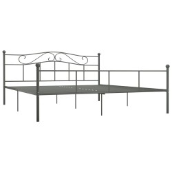 vidaXL Estructura de cama de metal gris 180x200 cm