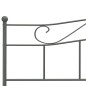 vidaXL Estructura de cama de metal gris 180x200 cm