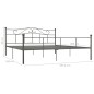 vidaXL Estructura de cama de metal gris 180x200 cm