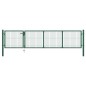 vidaXL Puerta de jardín de acero verde 350x75 cm vidaXL Puerta de jardín de acero verde 350x75 cm