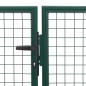 vidaXL Puerta de jardín de acero verde 350x75 cm vidaXL Puerta de jardín de acero verde 350x75 cm