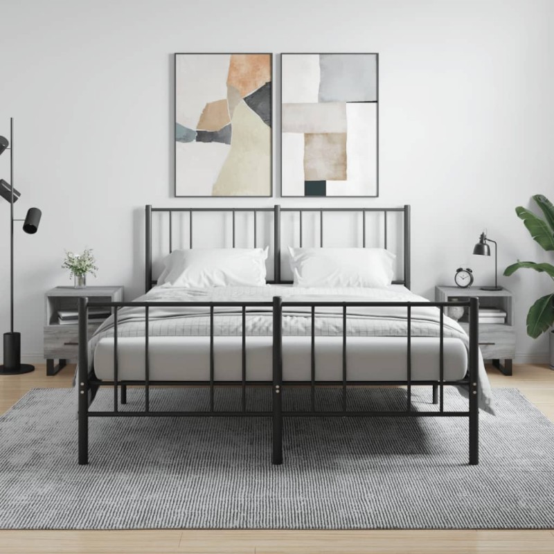 vidaXL Mesitas noche 2 uds madera ingeniería gris Sonoma 40x35x47,5 cm vidaXL Mesitas noche 2 uds madera ingeniería gris Sonoma 40x35x47,5 cm
