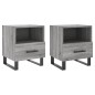 vidaXL Mesitas noche 2 uds madera ingeniería gris Sonoma 40x35x47,5 cm vidaXL Mesitas noche 2 uds madera ingeniería gris Sonoma 40x35x47,5 cm