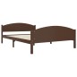 vidaXL Estructura de cama madera maciza pino marrón oscuro 160x200 cm