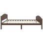 vidaXL Estructura de cama madera maciza pino marrón oscuro 160x200 cm