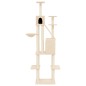 vidaXL Rascador para gatos con postes de sisal color crema 201 cm vidaXL Rascador para gatos con postes de sisal color crema 201 cm