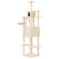 vidaXL Rascador para gatos con postes de sisal color crema 201 cm vidaXL Rascador para gatos con postes de sisal color crema 201 cm