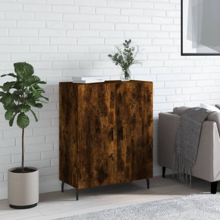 vidaXL Aparador de madera de ingeniería roble ahumado 69,5x34x90 cm