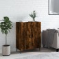 vidaXL Aparador de madera de ingeniería roble ahumado 69,5x34x90 cm