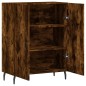 vidaXL Aparador de madera de ingeniería roble ahumado 69,5x34x90 cm
