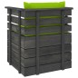 vidaXL Muebles de palets para jardín 7 pzas cojines madera maciza pino vidaXL Muebles de palets para jardín 7 pzas cojines madera maciza pino
