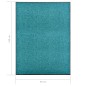 vidaXL Felpudo lavable azul cian 90x120 cm vidaXL Felpudo lavable azul cian 90x120 cm