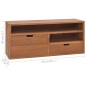 vidaXL Mueble para TV de madera maciza de teca 90x30x40 cm vidaXL Mueble para TV de madera maciza de teca 90x30x40 cm