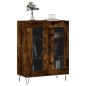 vidaXL Aparador de madera de ingeniería roble ahumado 69,5x34x90 cm vidaXL Aparador de madera de ingeniería roble ahumado 69,5x34x90 cm