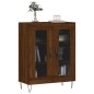 vidaXL Aparador de madera de ingeniería marrón roble 69,5x34x90 cm