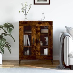 vidaXL Aparador de madera de ingeniería roble ahumado 69,5x34x90 cm
