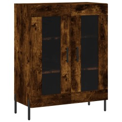 vidaXL Aparador de madera de ingeniería roble ahumado 69,5x34x90 cm