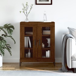 vidaXL Aparador de madera de ingeniería marrón roble 69,5x34x90 cm