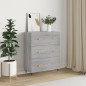 vidaXL Aparador de madera de ingeniería gris Sonoma 69,5x34x90 cm vidaXL Aparador de madera de ingeniería gris Sonoma 69,5x34x90 cm