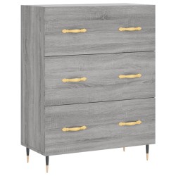 vidaXL Aparador de madera de ingeniería gris Sonoma 69,5x34x90 cm