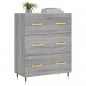 vidaXL Aparador de madera de ingeniería gris Sonoma 69,5x34x90 cm vidaXL Aparador de madera de ingeniería gris Sonoma 69,5x34x90 cm