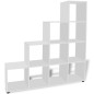 vidaXL Estantería librería en forma de escalera 142 cm blanca vidaXL Estantería librería en forma de escalera 142 cm blanca