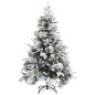 vidaXL Árbol de Navidad con nieve flocada y piñas PVC y PE 150 cm vidaXL Árbol de Navidad con nieve flocada y piñas PVC y PE 150 cm