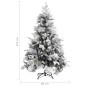 vidaXL Árbol de Navidad con nieve flocada y piñas PVC y PE 150 cm vidaXL Árbol de Navidad con nieve flocada y piñas PVC y PE 150 cm