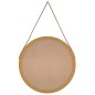 vidaXL Espejo de pared con correa dorado Ø55 cm vidaXL Espejo de pared con correa dorado Ø55 cm