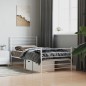 vidaXL Estructura cama metal con cabecero y pie cama blanca 100x200 cm