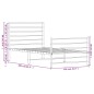 vidaXL Estructura cama metal con cabecero y pie cama blanca 100x200 cm