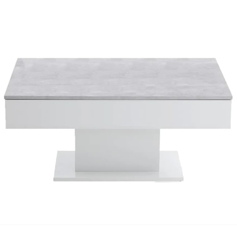 FMD Mesa de centro gris hormigón y blanco FMD Mesa de centro gris hormigón y blanco